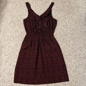 Mossimo black dress with orange and red dots size small